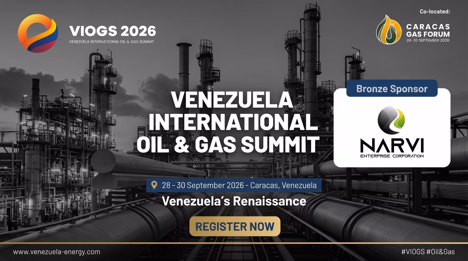 Narvi EC: Patrocinador Oficial del Venezuela International Oil & Gas Summit 2026